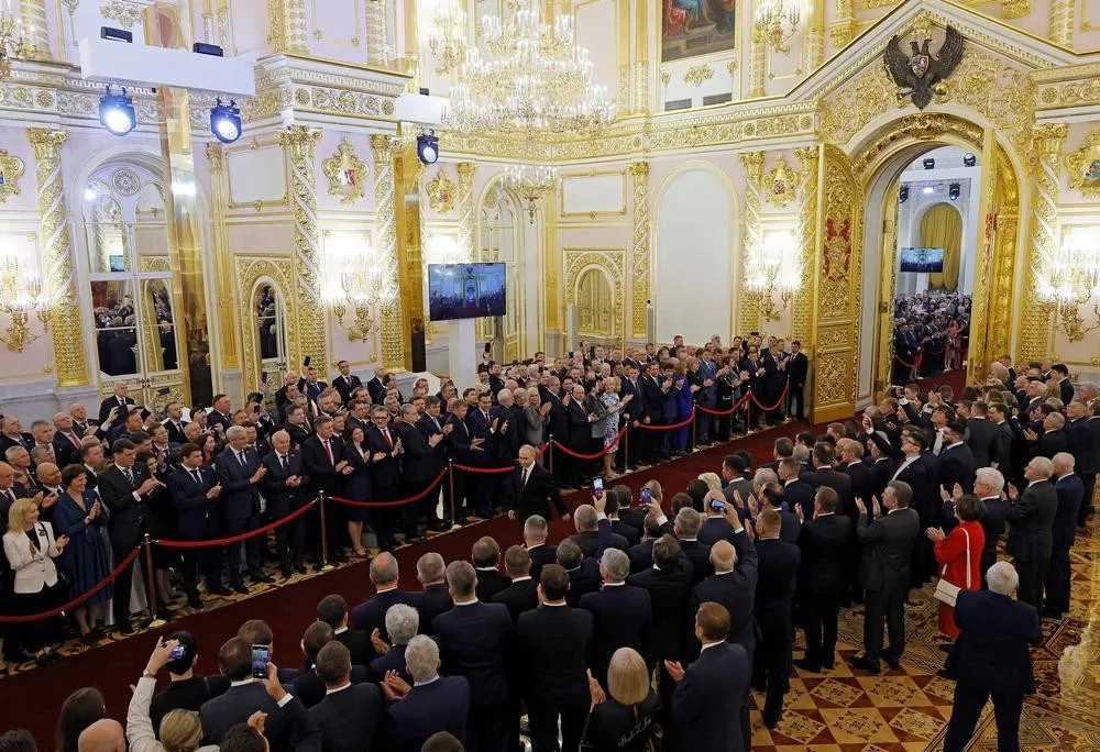 La cérémonie d’investiture de Vladimir Poutine au Grand Palais du Kremlin, 2024.