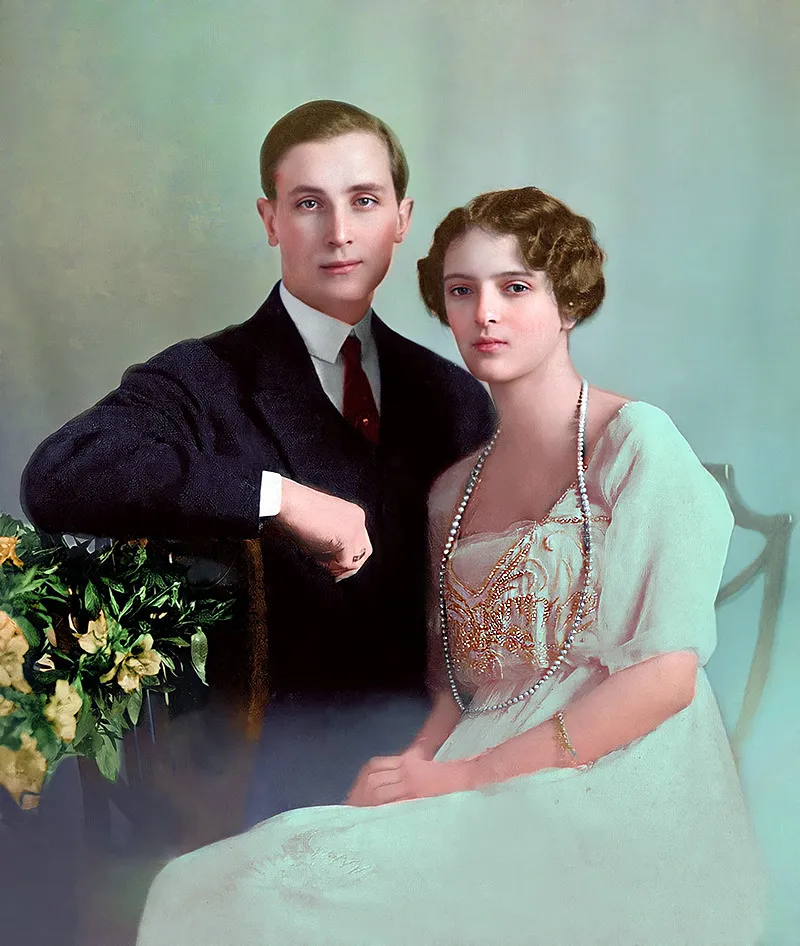 Felix und Irina Jussupow. Gemeindemitglieder einer der Pariser Kirchen.
