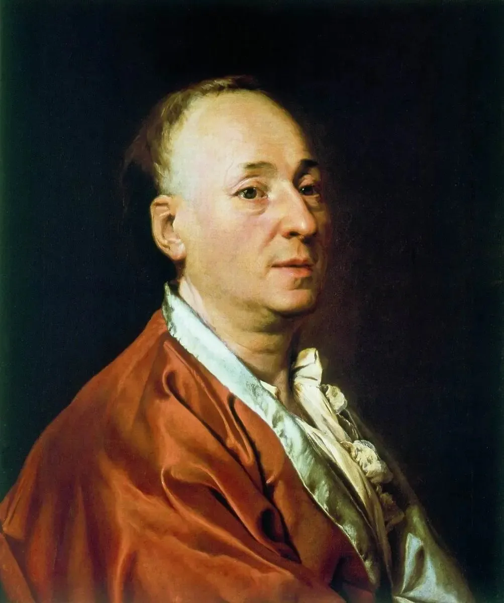 Portrait of Denis Diderot by Dmitry Levitzky, oil on canvas, 1773.